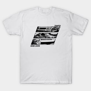 TOYOTA COROLLA AE86 LEVIN D1GP Black 'N White Archive 2 T-Shirt